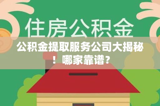 浦城公积金提取服务公司大揭秘！哪家靠谱？